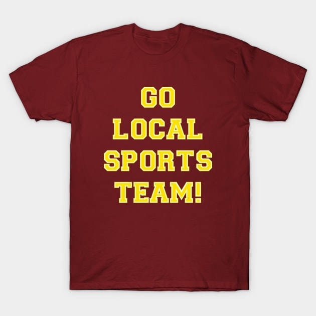 Go Sports! - Yellow T-Shirt by Hoogie Tees